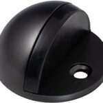 Robustline Matt Black Door Stopper | Half Moon Oval Floor Door Stop-Solid Stainless Steel Door Stopper and Rubber Bumper